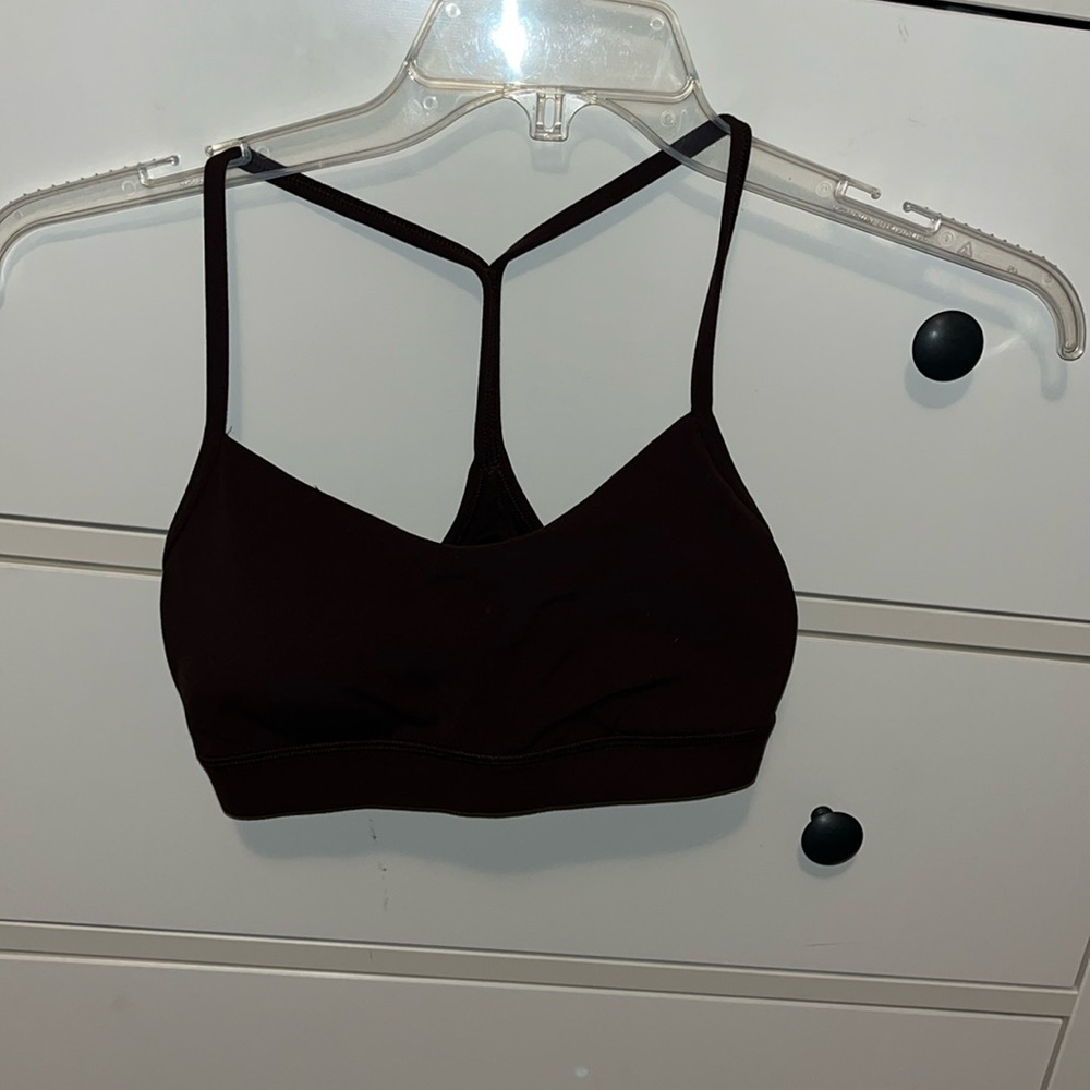 Lululemon Flow Y Bra Espresso Brown size 8